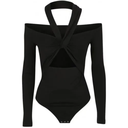 Luxury Twist Cutout Bodysuit , female, Sizes: 2XS, S - alexander mcqueen - Modalova