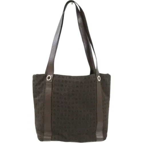 Pre-owned Tote Bags, female, , Size: ONE SIZE Pre-owned Leather handbags - Bvlgari Vintage - Modalova