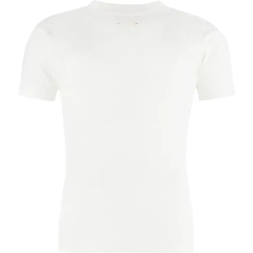 Geripptes Baumwollstrick T-Shirt - Maison Margiela - Modalova