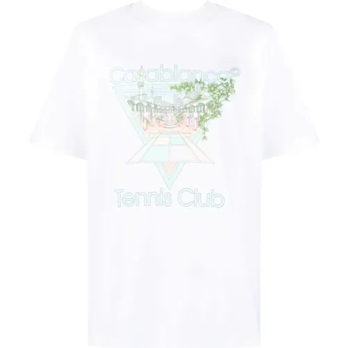 Tennis Club Print T-Shirt , male, Sizes: 2XL, XL - Casablanca - Modalova