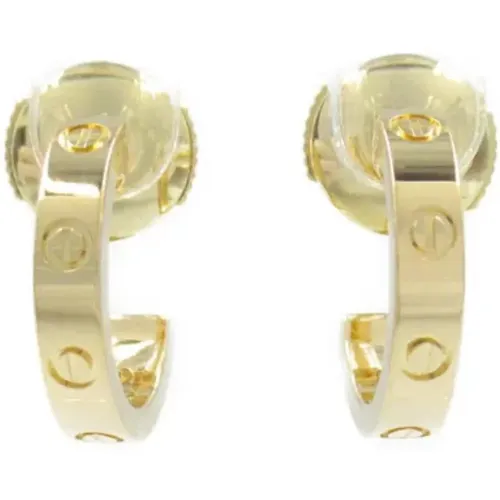 Pre-owned Jewellery, female, , Size: ONE SIZE Pre-owned Gold earrings - Cartier Vintage - Modalova