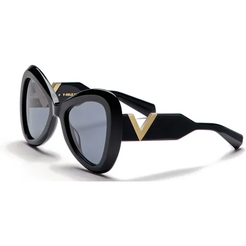 V-Light Gold Sunglasses in , female, Sizes: 53 MM - Valentino - Modalova