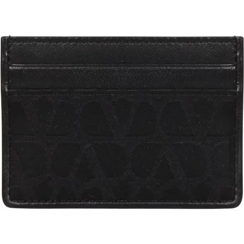 Wallets & Cardholders, male, , Size: ONE SIZE Toile Iconographe Card Holder - Valentino Garavani - Modalova