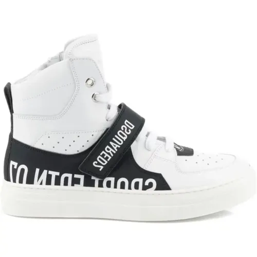 Weiße Ledersneakers für Kinder - Dsquared2 - Modalova