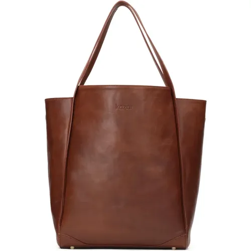 Geräumige Ledertasche im minimalistischen Stil - Kazar - Modalova