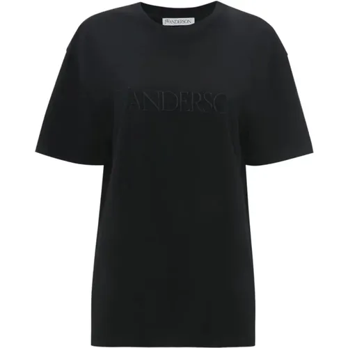 Schwarze T-Shirts und Polos , Damen, Größe: 2XS - JW Anderson - Modalova