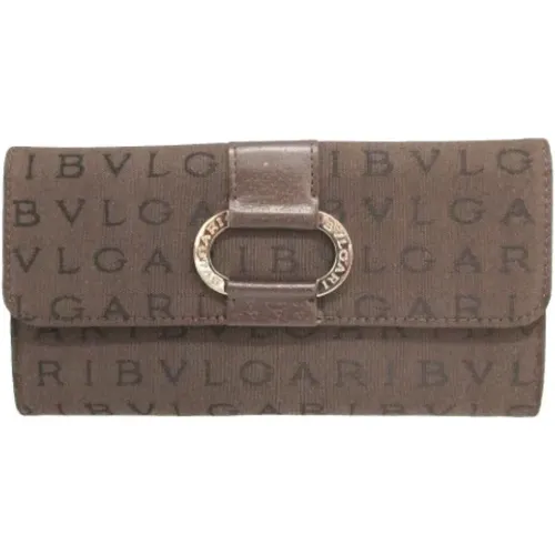 Pre-owned Wallets, female, , Size: ONE SIZE Pre-owned Canvas wallets - Bvlgari Vintage - Modalova