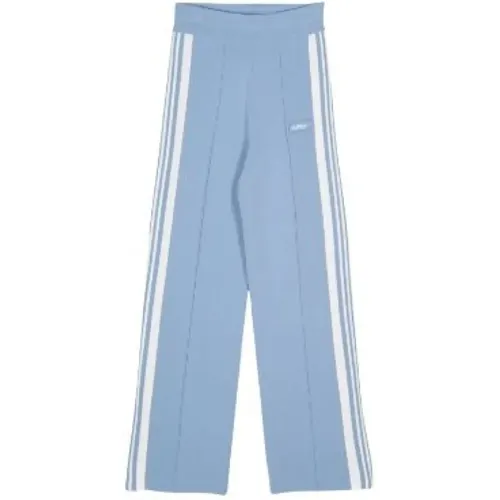 Knit Trousers with White Bands , female, Sizes: XS, M - Autry - Modalova