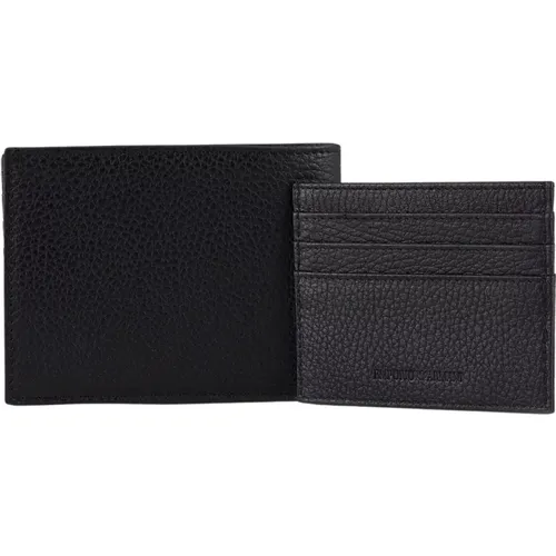 Wallets & Cardholders, unisex, , Size: ONE SIZE Luxury Leather Wallet with Logo Details - Emporio Armani - Modalova