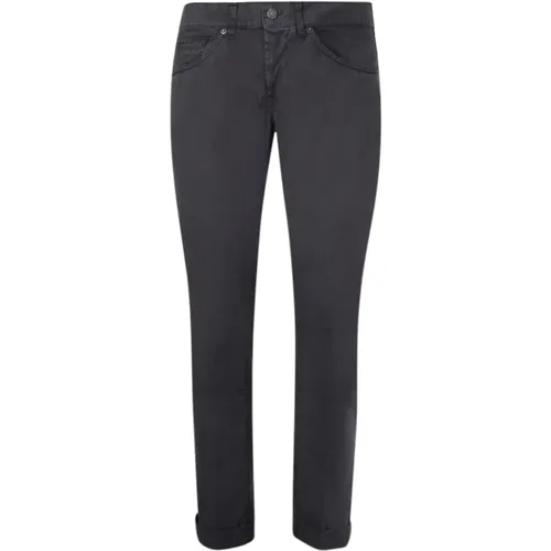 Slim Fit Grey Jeans Lead Color , male, Sizes: W35, W34, W36 - Dondup - Modalova