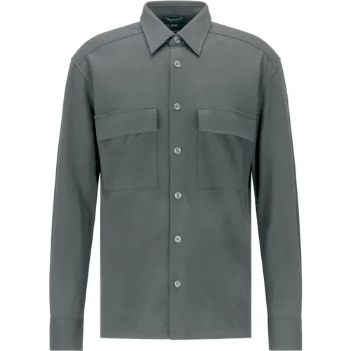 Relaxed-fit Overshirt , Herren, Größe: M - Hugo Boss - Modalova