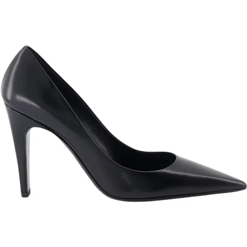 Leather Slip-On Pointed Toe Pumps , female, Sizes: 5 1/2 UK - Prada - Modalova