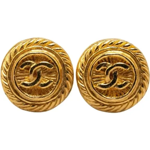 Pre-owned Jewellery, female, , Size: ONE SIZE Pre-owned Metal earrings - Chanel Vintage - Modalova