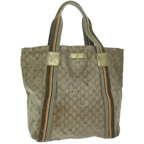 Pre-owned Tote Bags, female, , Size: ONE SIZE Pre-owned Canvas gucci-bags - Gucci Vintage - Modalova