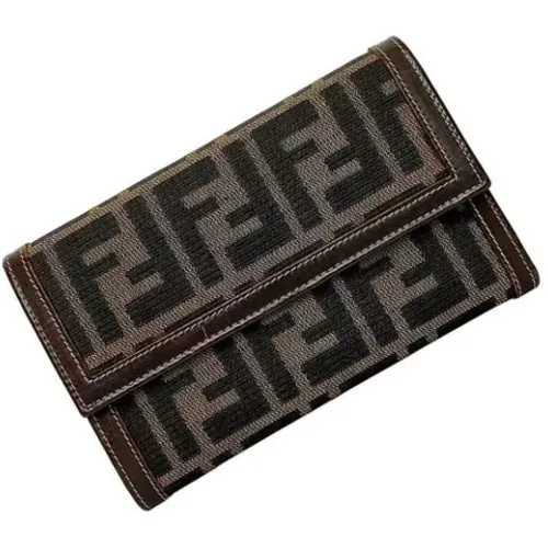 Pre-owned Wallets, female, , Size: ONE SIZE Pre-owned Canvas wallets - Fendi Vintage - Modalova