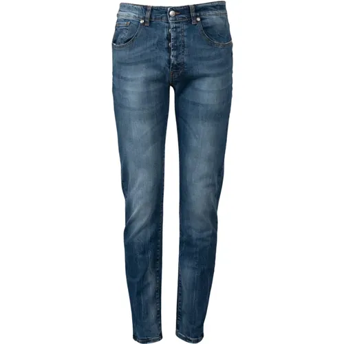 Abgenutzte Straight Leg Jeans , Herren, Größe: W34 - John Richmond - Modalova