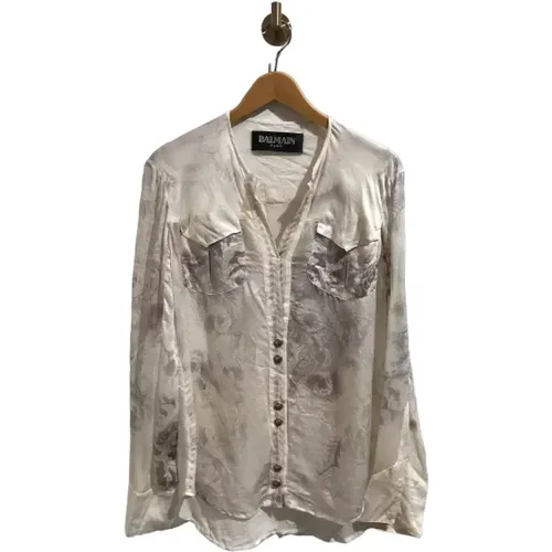 Pre-owned Shirts & Blouses, female, , Size: M Pre-owned Silk tops - Balmain Pre-owned - Modalova