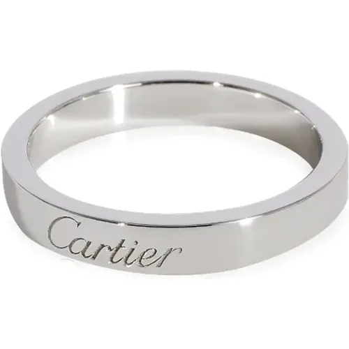 Pre-owned Platinum rings , female, Sizes: ONE SIZE - Cartier Vintage - Modalova