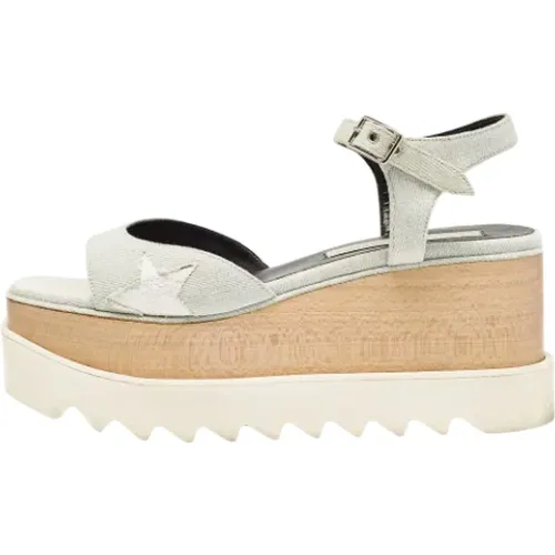 Pre-owned Denim sandals , female, Sizes: 4 1/2 UK - Stella McCartney Pre-owned - Modalova