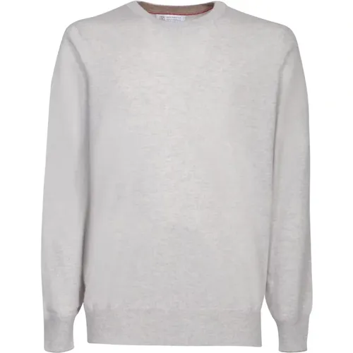 Grey Cashmere Knitwear for Men , male, Sizes: XL, M - BRUNELLO CUCINELLI - Modalova