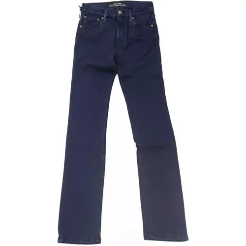 Schmale Jeans mit Fransensaum und Logo-Stickerei , Damen, Größe: W24 - Jacob Cohën - Modalova