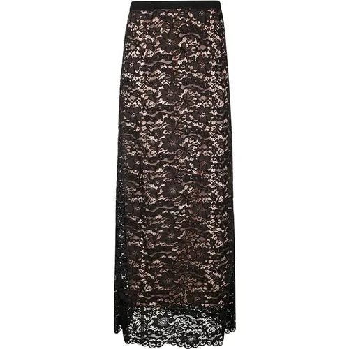 Maxi Skirts, female, , Size: S Lace Skirt with Contrasting Slip - P.a.r.o.s.h. - Modalova