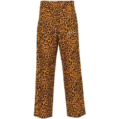 Cheetah Print Elasticated Waistband Pants , male, Sizes: L, M, XL - Palm Angels - Modalova