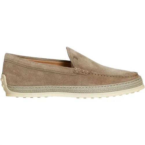 Suede Loafer Shoes , male, Sizes: 8 1/2 UK, 5 UK, 8 UK, 6 UK - TOD'S - Modalova