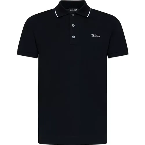 Polo Shirt with Logo Embroidery , male, Sizes: L, 2XL, XL, M - Ermenegildo Zegna - Modalova