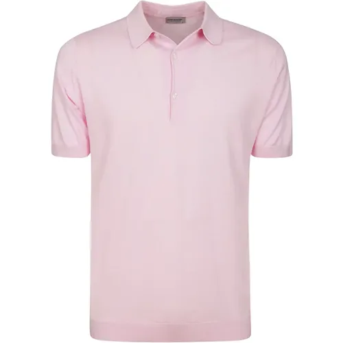 Rosa Gestricktes Poloshirt , Herren, Größe: XL - John Smedley - Modalova