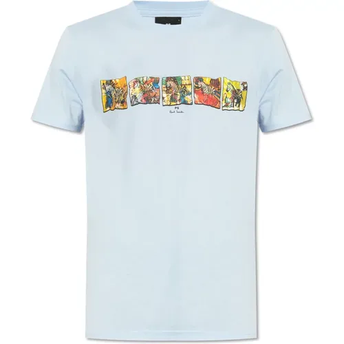 T-Shirts, male, , Size: 2XL Printed T-shirt - PS By Paul Smith - Modalova