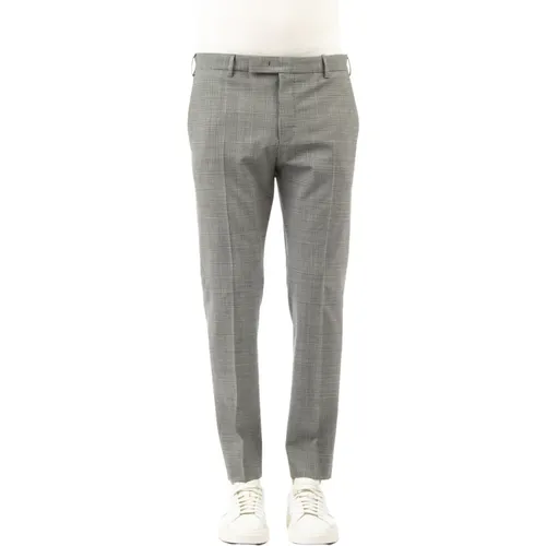 Grey Wool Stretch Trousers , male, Sizes: XL, S - PT Torino - Modalova