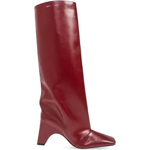 Heeled Boots, female, , Size: 6 US Leather Knee-High Boots - Coperni - Modalova