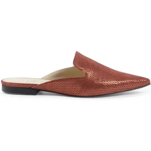 Mules, female, , Size: 7 US Leather PointedToe Mules SlipOn - 19v69 Italia - Modalova