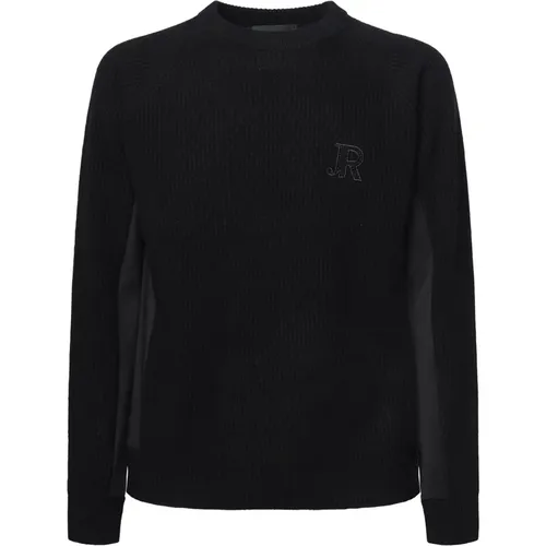 Schwarzer Wollpullover mit Besticktem Logo , Herren, Größe: 2XL - John Richmond - Modalova