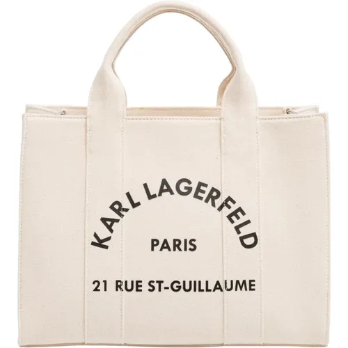 Gemusterte Tote Tasche mit verstellbarem Riemen - Karl Lagerfeld - Modalova