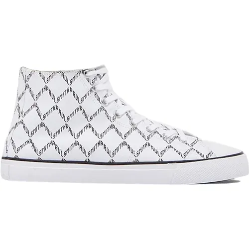 Sneakers, male, , Size: 8 US Logo Hi-Top Canvas Sneakers - PS By Paul Smith - Modalova