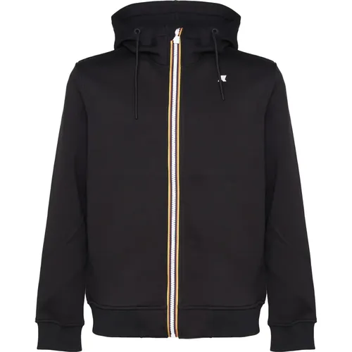 Zip Hooded Sweatshirt Jacket , male, Sizes: L - K-way - Modalova