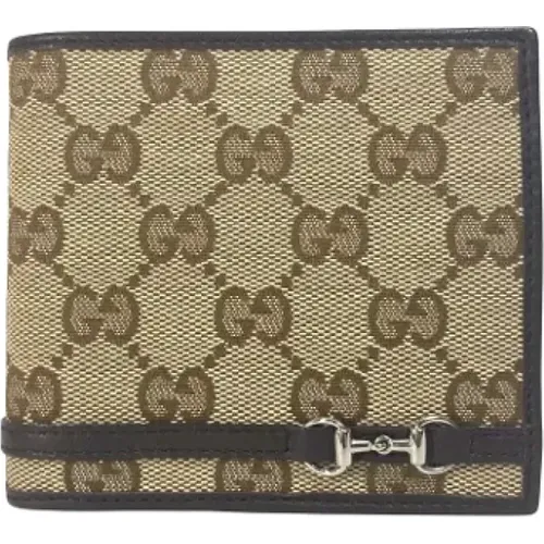 Pre-owned Wallets, female, , Size: ONE SIZE Pre-owned Canvas wallets - Gucci Vintage - Modalova