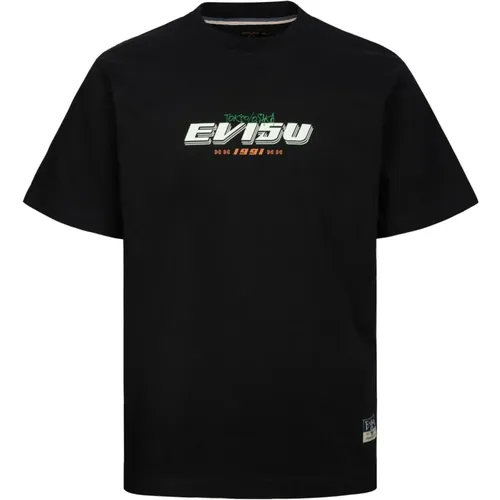 T-Shirts , Herren, Größe: L - Evisu - Modalova