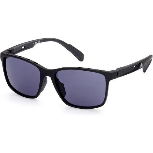 Sport Sonnenbrille Sp0035 Schwarz , Herren, Größe: 56 MM - Adidas - Modalova