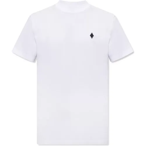 Logo Embroidered Cotton T-shirt , male, Sizes: 2XL - Marcelo Burlon - Modalova