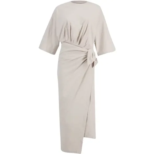 Grey Wrap T-Shirt Dress , female, Sizes: S, M, L - Balenciaga - Modalova