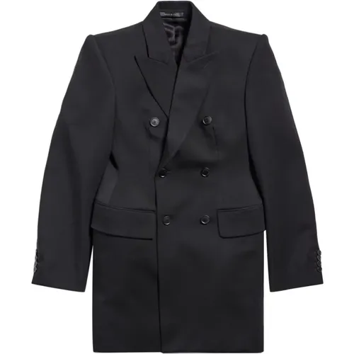 Wool Double-Breasted Jacket , female, Sizes: S, M, XS - Balenciaga - Modalova