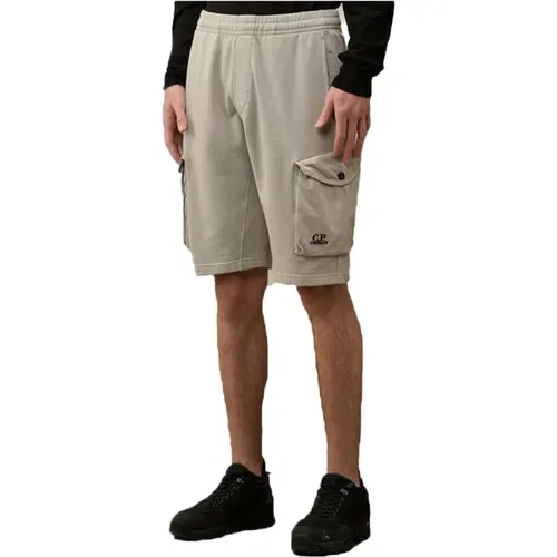 Cargo Cotton Fleece Bermuda Shorts , male, Sizes: XL, L, M - C.P. Company - Modalova
