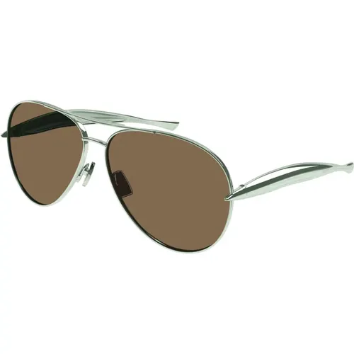 Brown Sunglasses , unisex, Sizes: 64 MM - Bottega Veneta - Modalova