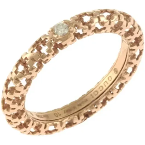 Pre-owned Jewellery, female, , Size: ONE SIZE Pre-owned Rose Gold rings - Gucci Vintage - Modalova