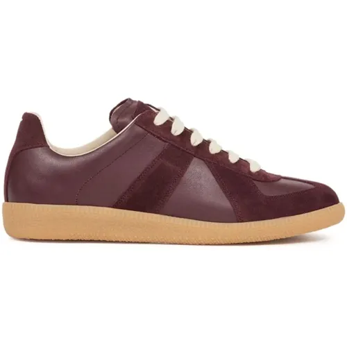 Low-Top Leather Sneakers , male, Sizes: 11 UK - Maison Margiela - Modalova