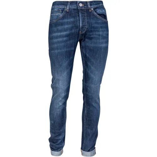 Herren Denim Jeans. Skinny Fit. Normale Länge. Niedrige Taille. Hergestellt in Italien. , Herren, Größe: W34 - Dondup - Modalova