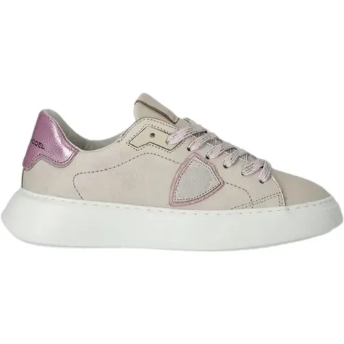 Sneakers, male, , Size: 8 US and Pink High Fashion Sneakers - Philippe Model - Modalova